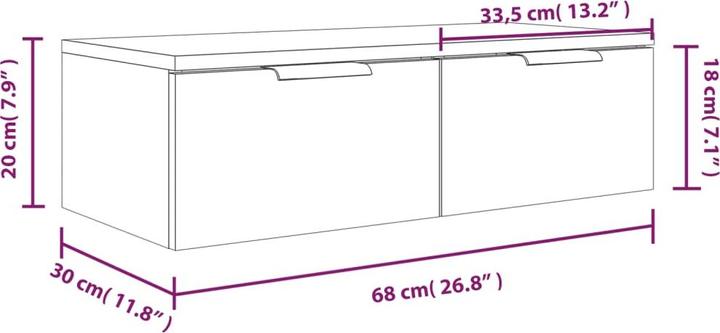 Produktbild VidaXL Janet (68 x 30 x 20 cm)