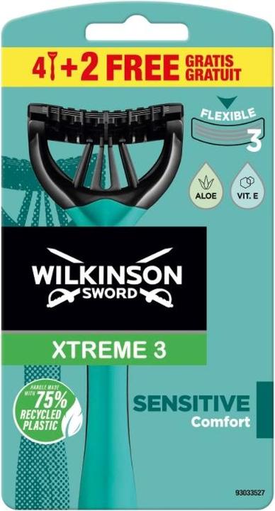 Wilkinson Xtreme III Einwegrasierer Sensitiv 4 + 2 Stück
