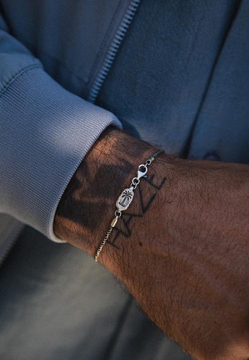 Produktbild Haze & Glory Armband Herren Kordelkette - Paradise 925 Silber oxidiert (21 cm, 925er Sterling Silber)