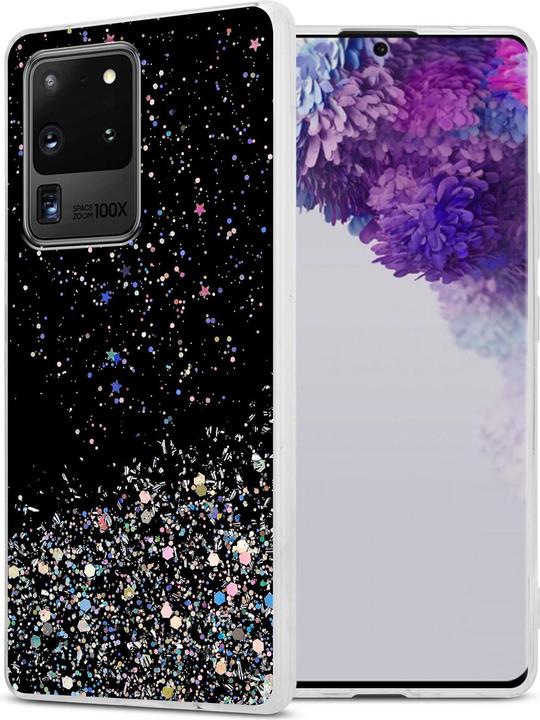 Black with glitter