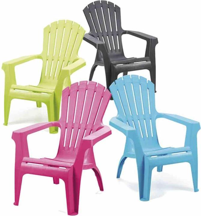 Produktbild ProGarden Deckchair Dolomiti, 75x86x86 cm, Gestell und Flächen aus Kunststoff in anthrazit, stapelbar