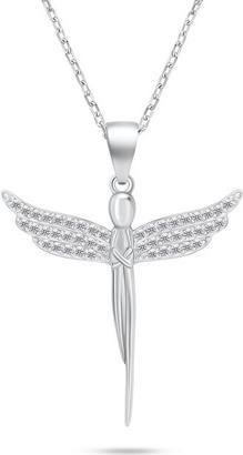 Produktbild Brilio Silver - Charming silver necklace Angel with zircons NCL132W