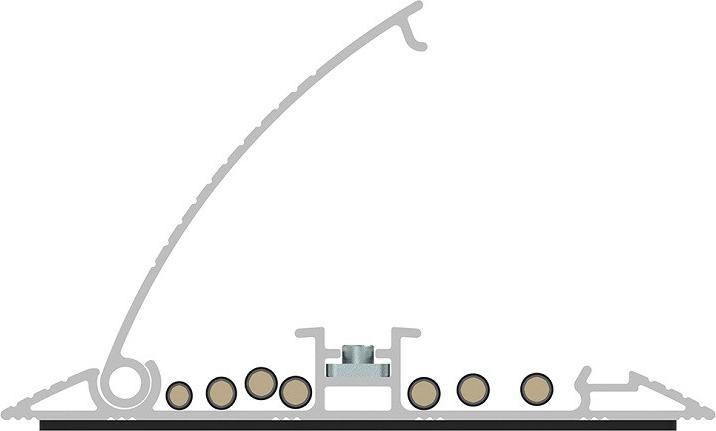 Immagine prodotto Multibrackets Canalina portacavi per ripiano superiore 139x750, alluminio, argento (Tubazione, 75 cm)
