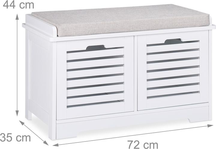 Immagine prodotto Relaxdays Panca con Contenitore, 2 Cassetti (72 cm)
