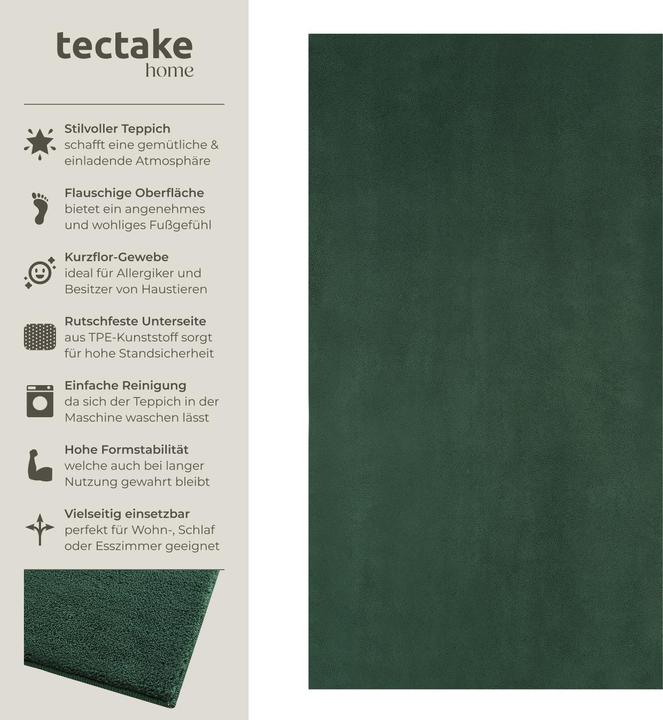 Actual product image tectake Short pile carpet Soft Zone (60 x 110 cm)