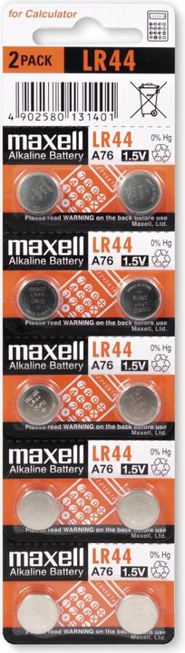 Maxell LR44 (10 Stk., LR44, 110 mAh)
