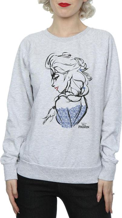 Disney Frozen Womens/Ladies Elsa Sketch Heather Sweatshirt