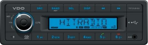 Vdo TR723UB-BU FM RDS Tuner USB/AUX/BT 24V Kurzschacht