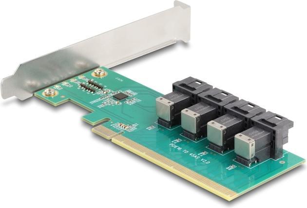Actual product image Delock 90777 - PCI Express x16 card to 4 x internal SFF-8643 NVMe - Bifurcation - Low Pro