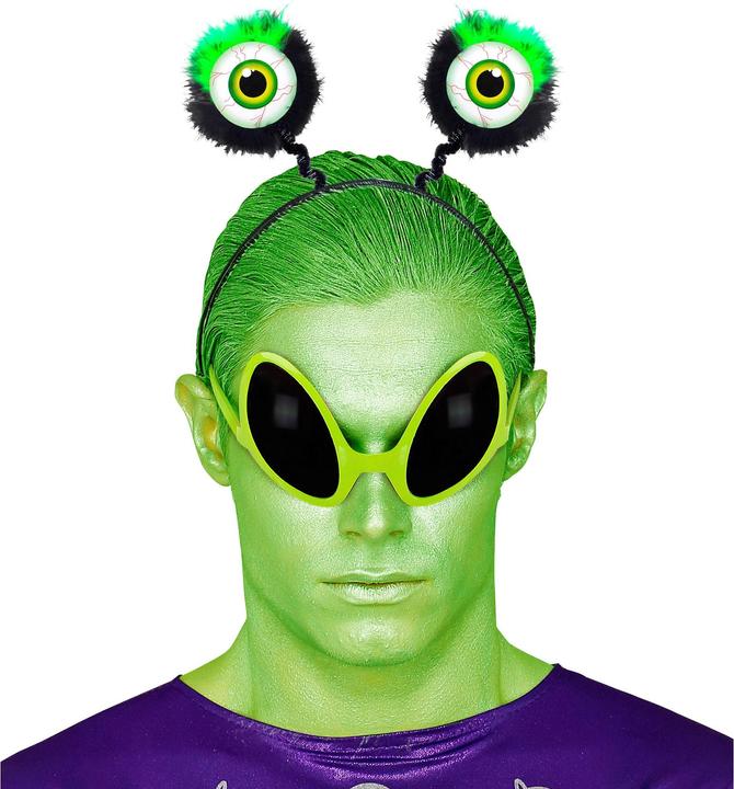 Actual product image Widmann Haarreif Mit Augen Und Grünen Federn