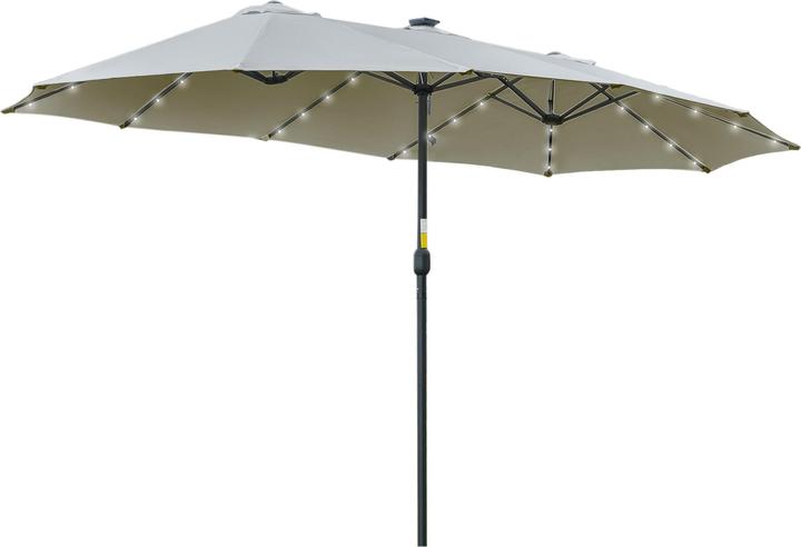 Image du produit Outsunny Parasol avec lampe LED solaire (2.65 m)