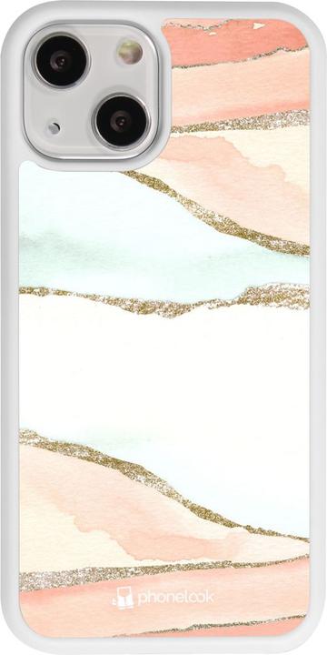 Actual product image PhoneLook Cover Silicone White Shimmering Orange (Apple iPhone 13 mini)