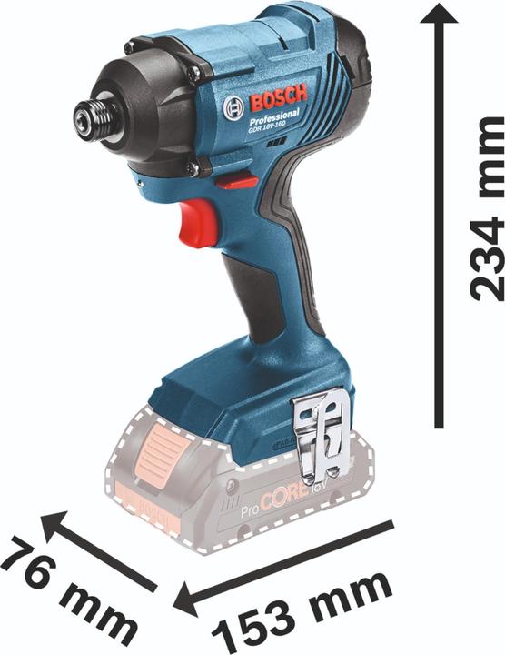 Productafbeelding Bosch Professional Bosch GDR 18V-160 snoerloze slagmoersleutel 18V 1/4" 160Nm + 1x accu 5.0Ah + lader + inzetstuk - oh (Oplaadbare batterij)