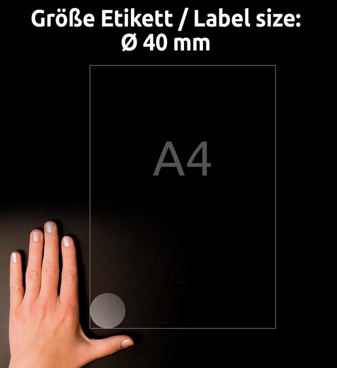Actual product image Avery Crystal clear labels