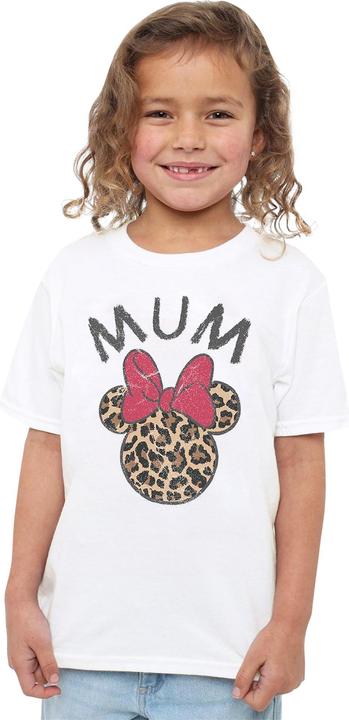 Actual product image Disney Childrens/Kids Mum Minnie Mouse Leopard Print Mothers Day T-Shirt (140)
