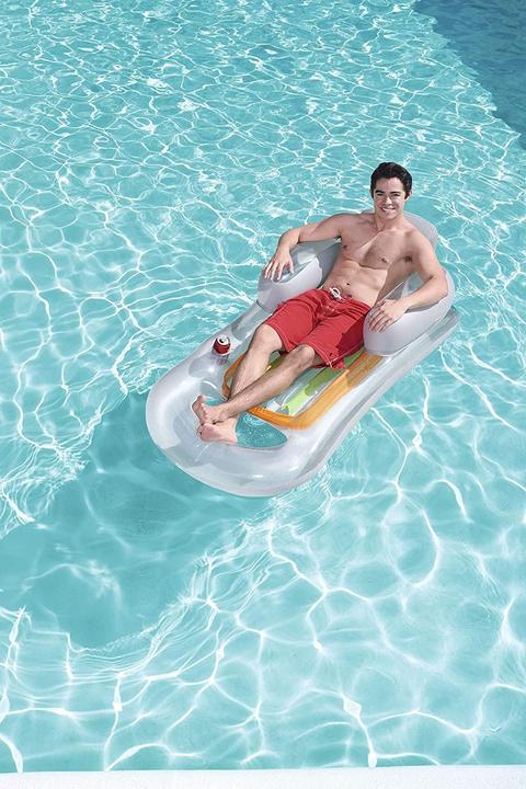 Actual product image Bestway Air Mattress Designer Fashion Lounge Grey