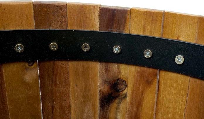 Actual product image Mendler Planter Box HWC-L24, round 50x34cm Outdoor Acacia, brown (34 cm)