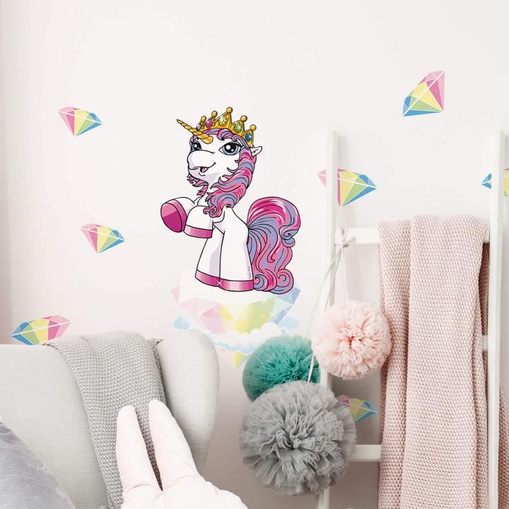 Actual product image Wall-Art Filly Unicorn Special Princess Sparkle (90 x 90 cm)