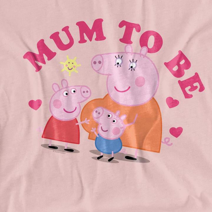 Actual product image Peppa Pig Unisex Adult Mum To Be Mummy Pig T-Shirt (XL)