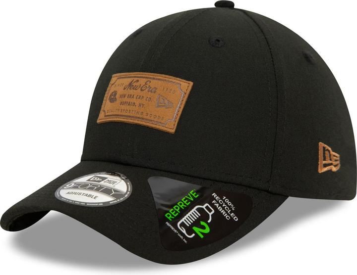 New Era 9Forty Adjustable Cap - Heritage Brand Patch Schwarz