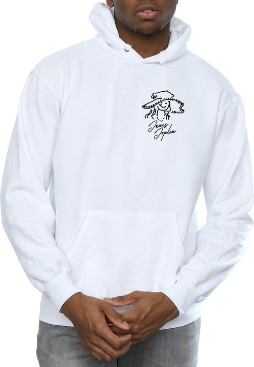 Actual product image Janis Joplin Mens Outline Sketched Hoodie (M)