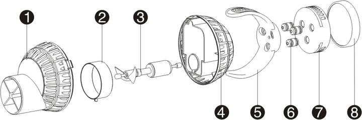 Produktbild SunSun JVP-131 Strömungspumpe 6000 l/h 8 W Aquarium Pumpe 1 Düse Magnethalter