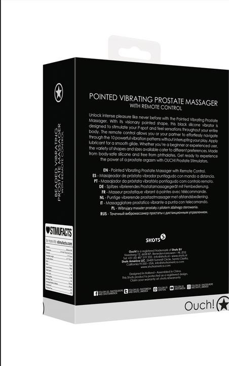 Produktbild Ouch! Pointed Vibrating Prostate Massager with Remote Control