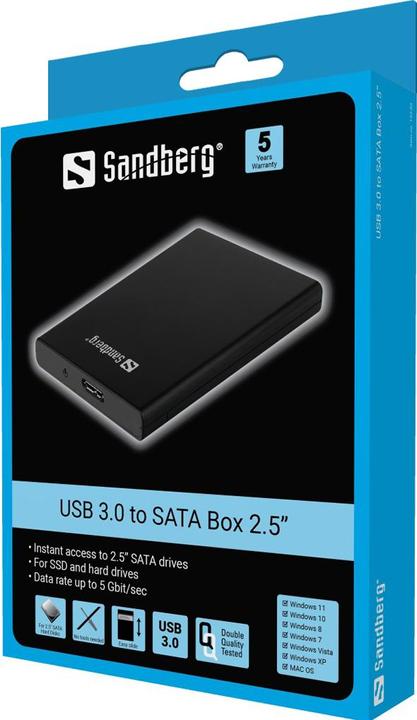 Actual product image Sandberg USB 3.0 to SATA Box 2.5" (2.5")