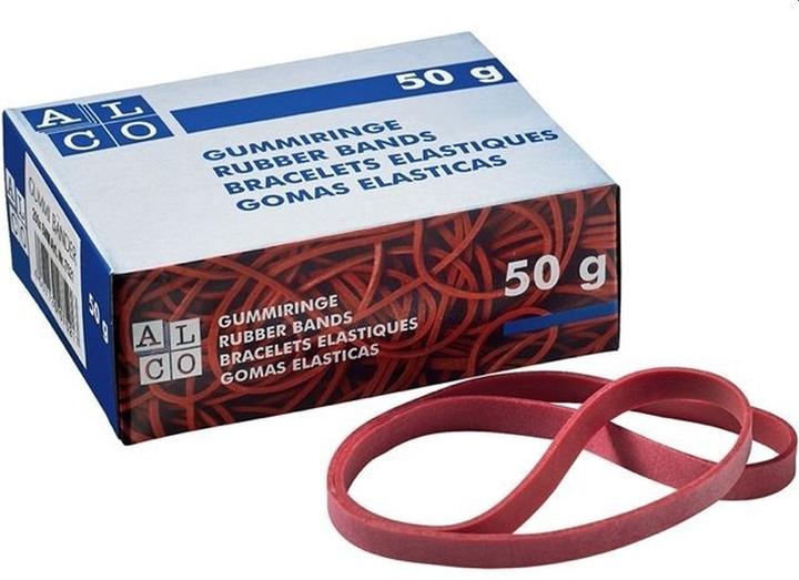 Alco Gummibänder 50g 150x10 mm, rot (50 Stk.)