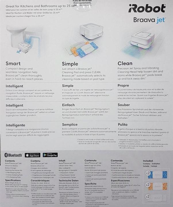 Produktbild iRobot Braava Jet 240 (Wischroboter)
