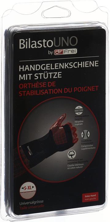 Bilasto Uno Handgelenkschiene links mit Stütze (One Size)