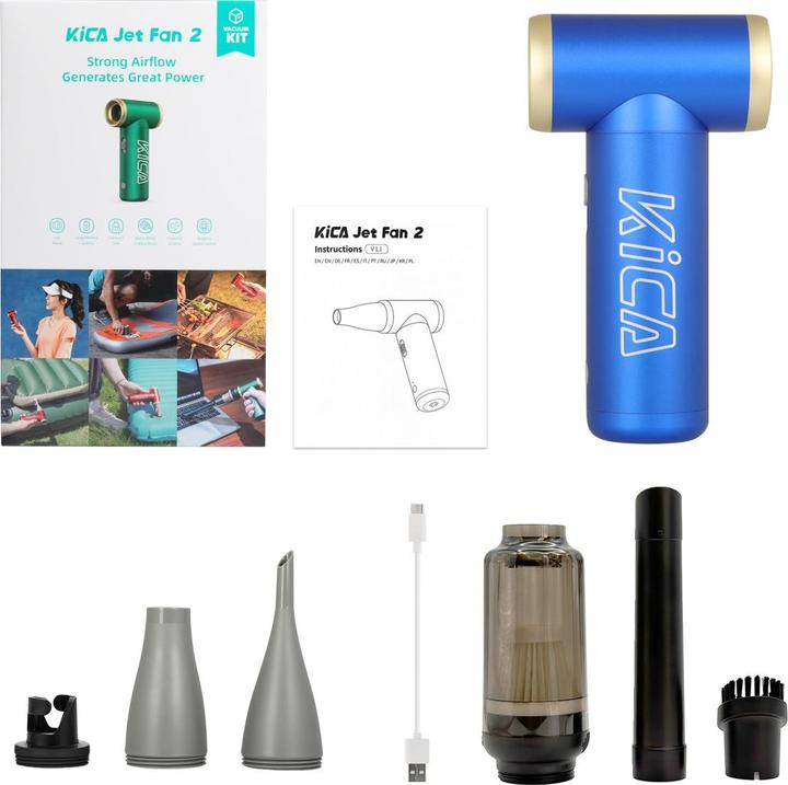 Productafbeelding Kica JET FAN 2 Stofzuigerset Blauw