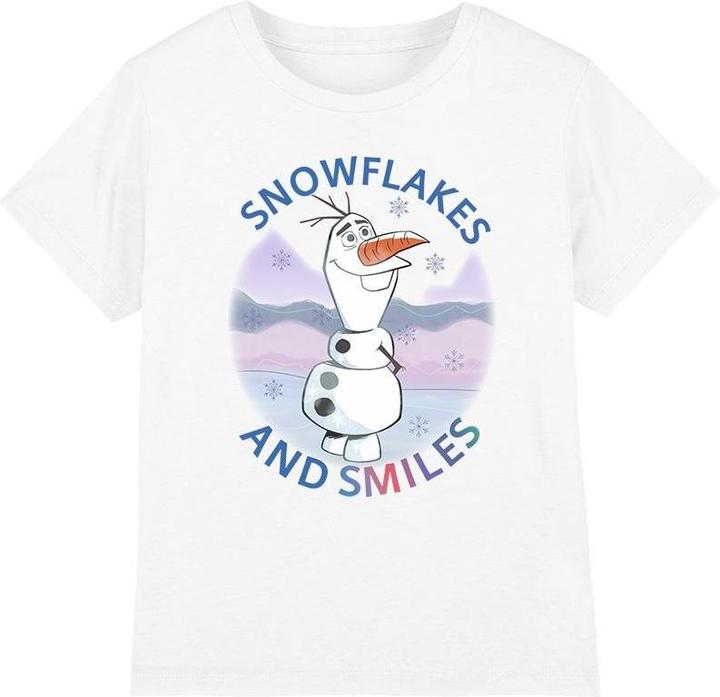 Actual product image Disney Frozen Childrens/Kids Olaf Snowflakes And Smiles T-Shirt (140)