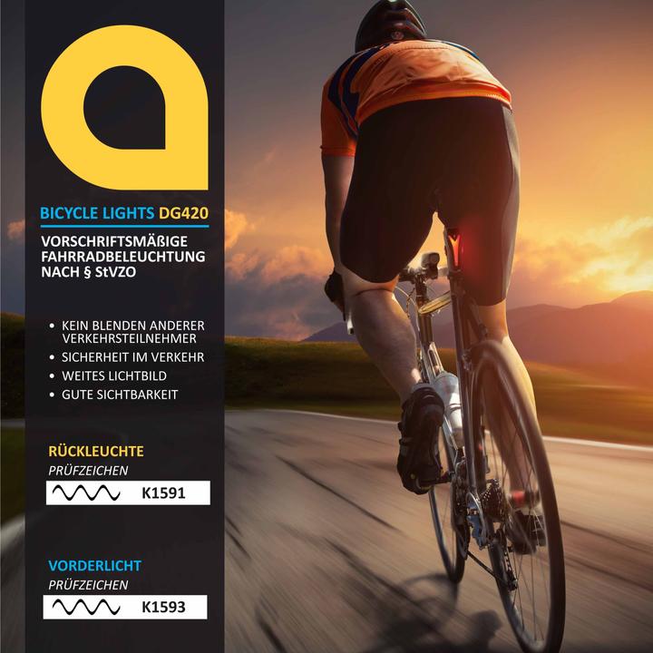 Actual product image Aplic Bicycle lamp set (400 lm)