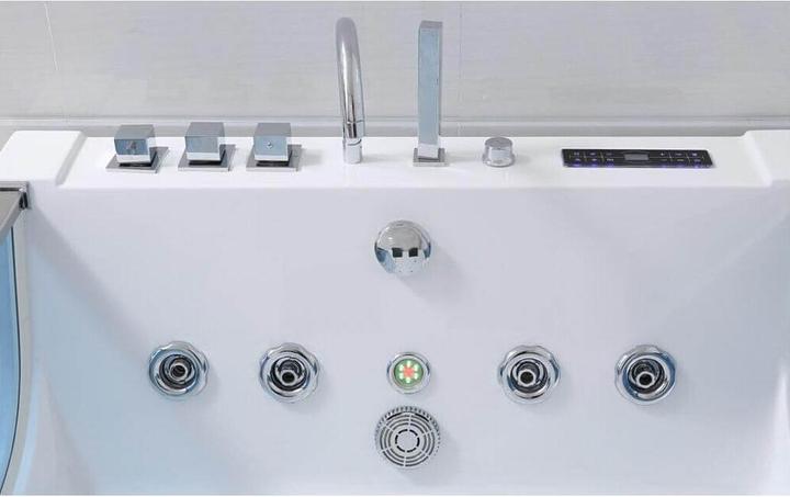 Image du produit Home Deluxe Baignoire à hydromassage avec LED de luminothérapie NAUTICA XL - 182x120cm (120 cm, 180 cm)