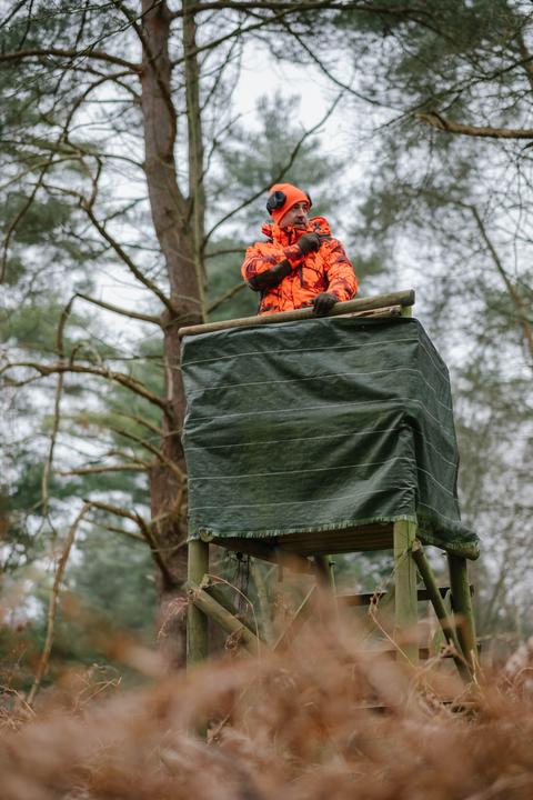 Image du produit Solognac Chasse Silent Warm Waterproof Jacket Neon Treemetic Hide 500