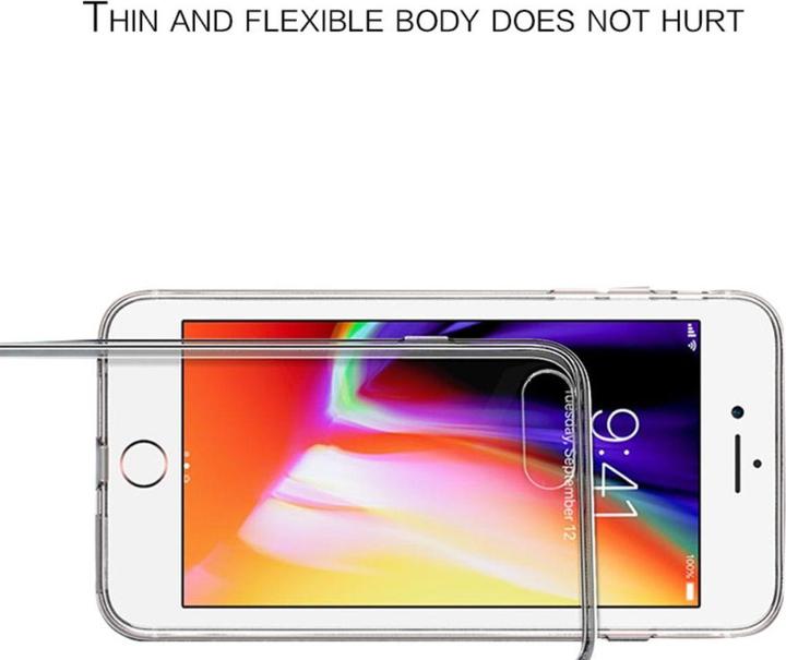 Actual product image König Design Apple iPhone 8 Case Transparent Silicone Case Clear Mobile Phone Cover (Apple iPhone 8)