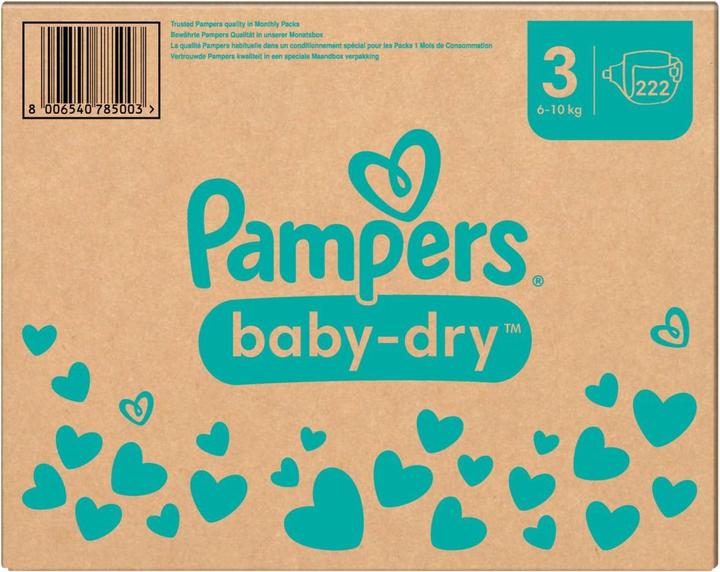 Productafbeelding Pampers Baby-Dry (Gr. 3, Maandelijks pakket, 222 Stuk)