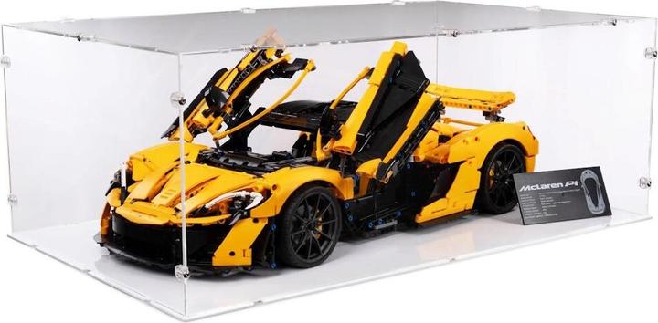 Actual product image iDisplayit Acrylic display XL for LEGO® 42172 McLaren P1 (with white base)