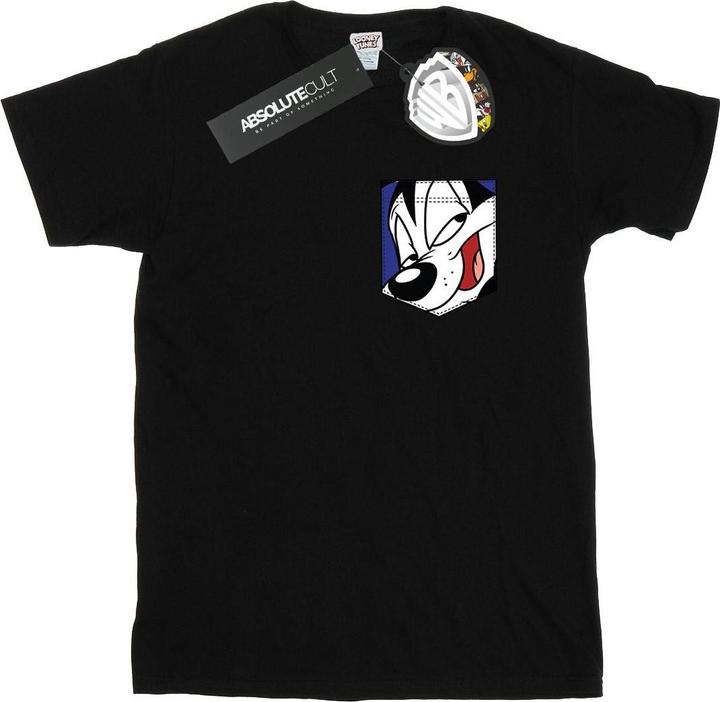 Produktbild Looney Tunes Pepe Le Pew Face Faux Pocket TShirt (XL)
