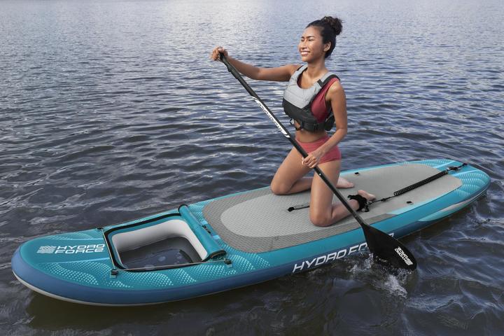 Actual product image Bestway Hydro Force Aqua Drifter View Inflatable Stand-Up Paddleboard Set with Built-in Window 3.35 m