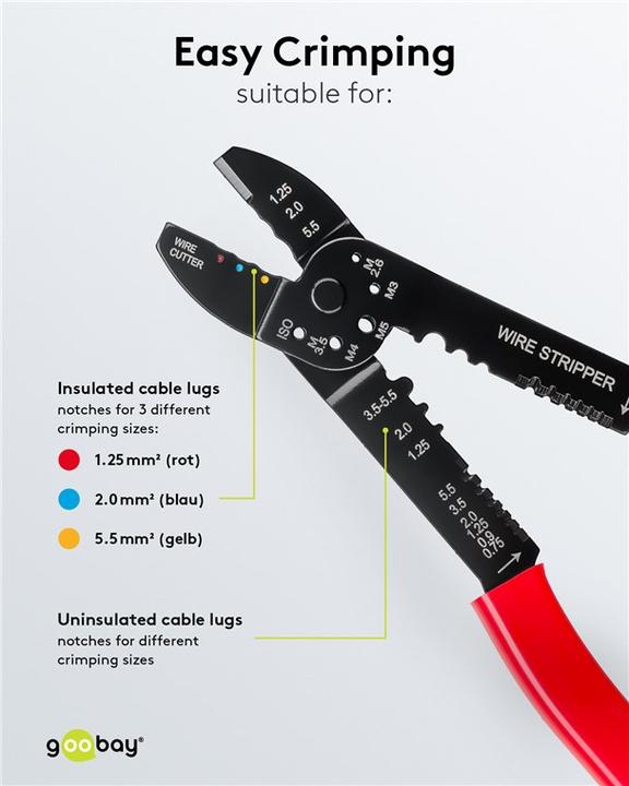 Produktbild FixPoint Crimpzange für isolierte Kabelschuhe