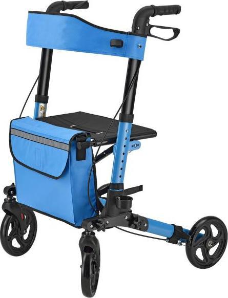 Image du produit Juskys Rollator pliable Vital avec siège et sac à provisions