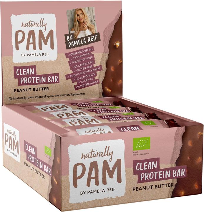 Immagine prodotto Naturally Pam Barretta proteica pulita (Burro di Arachidi, 12 pz., 600 g)