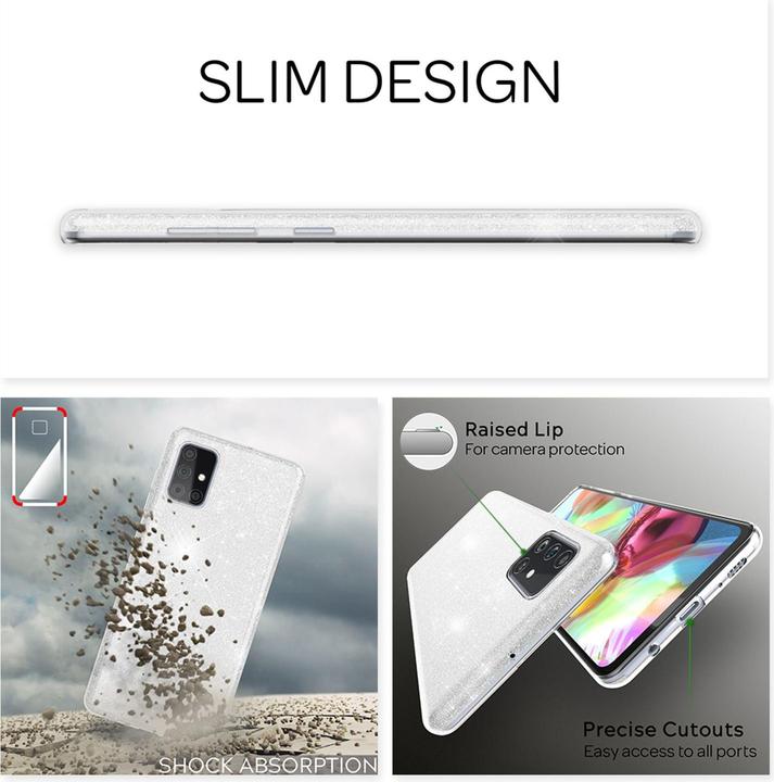 Actual product image Nalia Glitter cover (Samsung Galaxy A51)