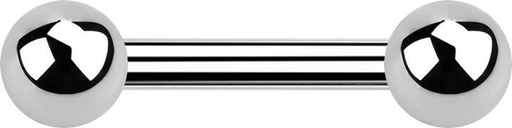 Produktbild Star Piercing Barbell Innengewinde silber mit zwei Kugeln (Chirurgenstahl 316L)