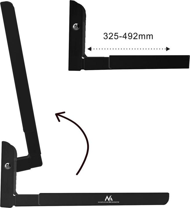 Actual product image Maclean MC-915 B Universal holder for microwave ovens, wall mounting, adjustable, hard metal, kitchen, 30 k