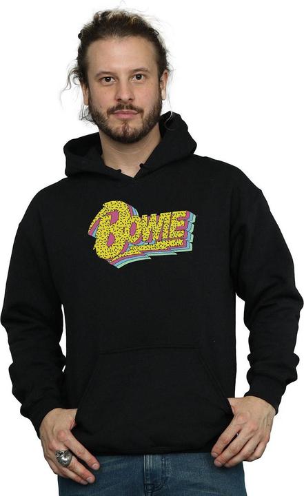 Immagine prodotto David Bowie Moonlight 90s Logo Felpa con Cappuccio Uomo (XL)