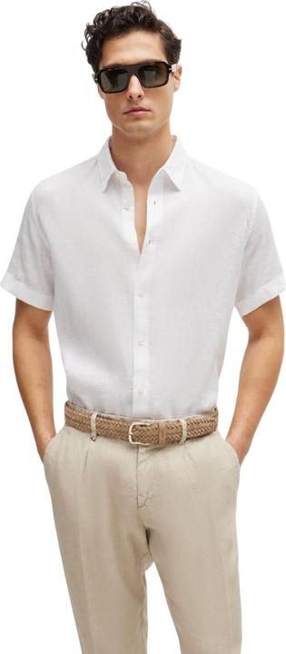 Actual product image BOSS Sash Woven Leather Sueded Belt
