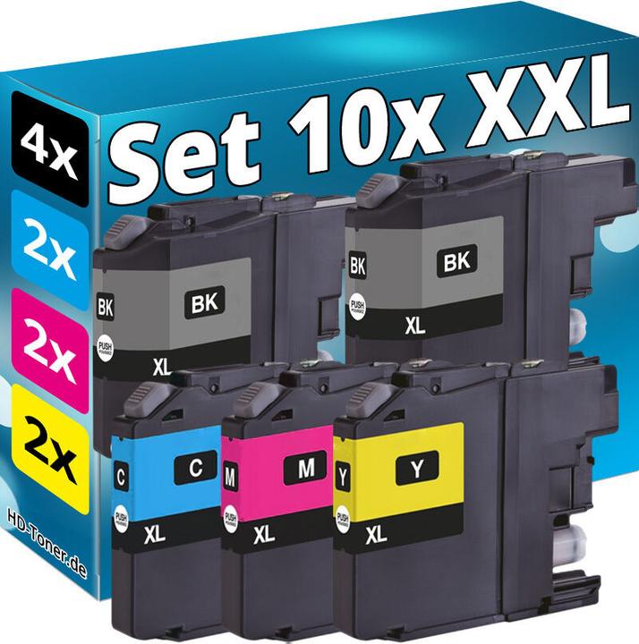 Immagine prodotto Druckfuxx 10x XL PATRONEN kompatibel BROTHER DCP-J132W J152W J552DW J4110DW MFC-